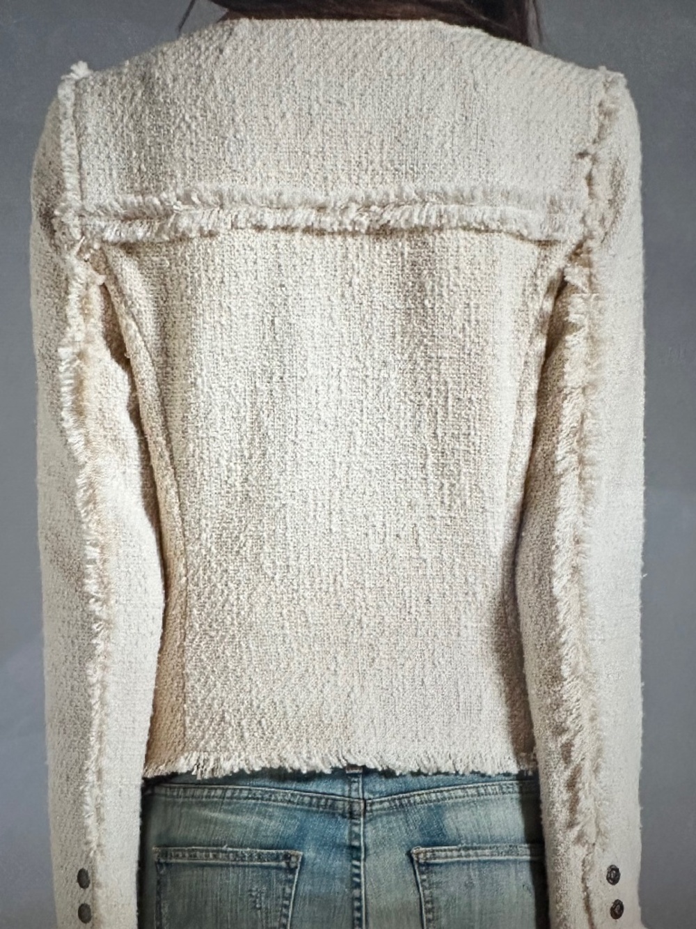 MAISON SCOTCH TWEED  Blazer in Cream - Picture 6 of 7
